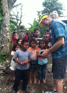 Dave sharing photos with his new friends!